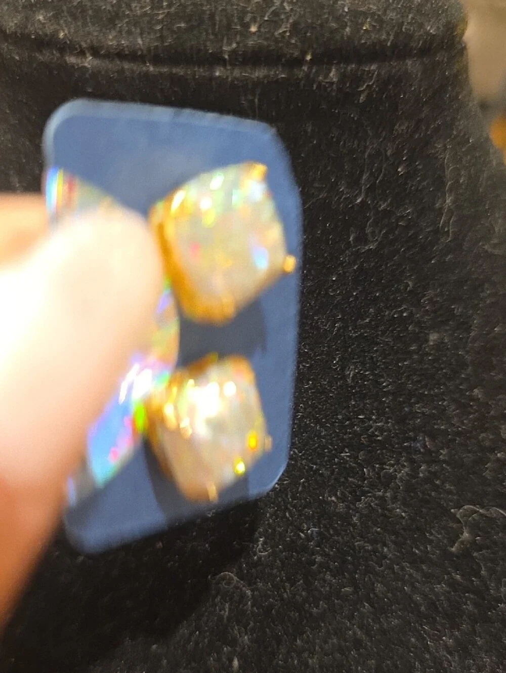 kate spade Gold-Tone Iridescent Opal Square Stud Earrings